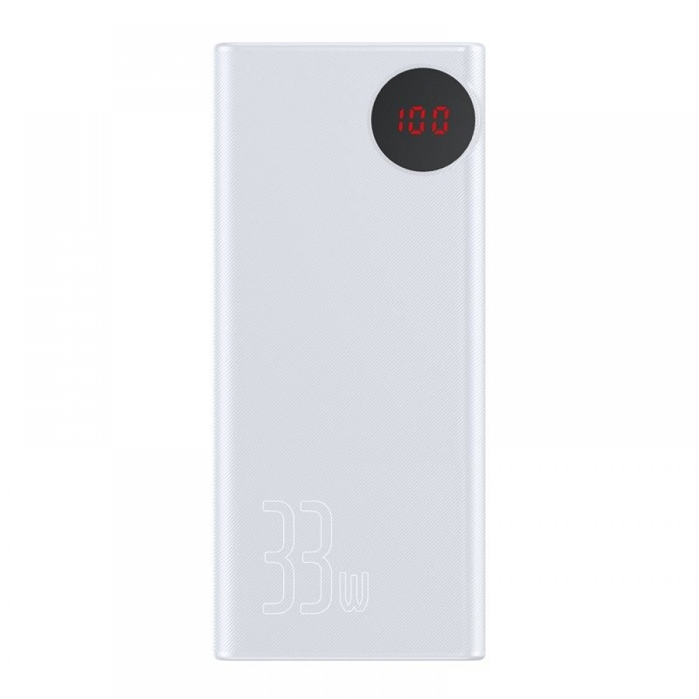 Baseus Mulight 30000mAh 33W PD+QC3.0 Power Bank - Λευκό (PPMY-02)